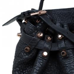 Alexander Wang Black Textured Leather Diego Bucket Bag