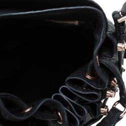 Alexander Wang Black Textured Leather Diego Bucket Bag