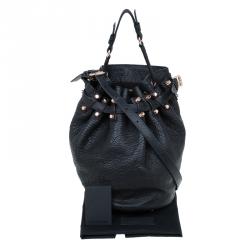 Alexander Wang Black Textured Leather Diego Bucket Bag