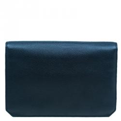 Alexander Wang Black Pebbled Leather Prisma Envelope Clutch