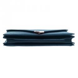 Alexander Wang Black Pebbled Leather Prisma Envelope Clutch