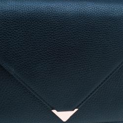 Alexander Wang Black Pebbled Leather Prisma Envelope Clutch