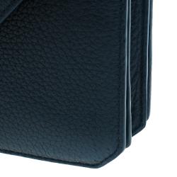Alexander Wang Black Pebbled Leather Prisma Envelope Clutch