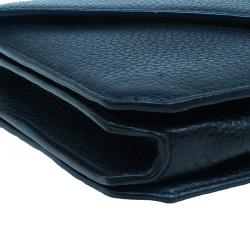 Alexander Wang Black Pebbled Leather Prisma Envelope Clutch