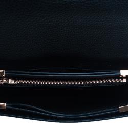 Alexander Wang Black Pebbled Leather Prisma Envelope Clutch