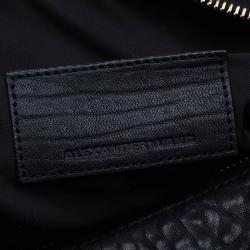 Alexander Wang Black Textured Leather Rocco Duffel Bag