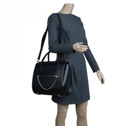 Pre Owned Alexander Wang Black Leather Large Chastity Satchel
