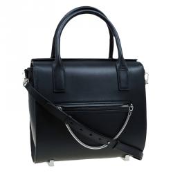 Pre Owned Alexander Wang Black Leather Large Chastity Satchel