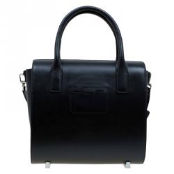 Pre Owned Alexander Wang Black Leather Large Chastity Satchel