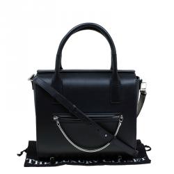 Pre Owned Alexander Wang Black Leather Large Chastity Satchel