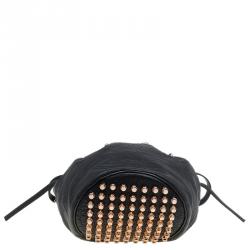 Alexander Wang Black Textured Leather Diego Bucket Bag