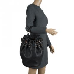 Alexander Wang Black Textured Leather Diego Bucket Bag