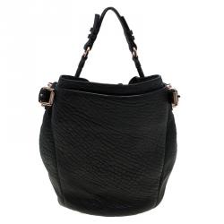 Alexander Wang Black Textured Leather Diego Bucket Bag
