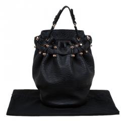 Alexander Wang Black Textured Leather Diego Bucket Bag