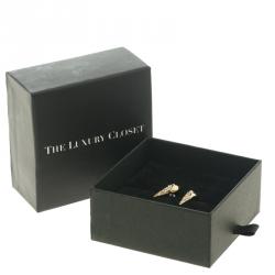 Alexis Bittar Crystal Gold Tone Stud Earrings