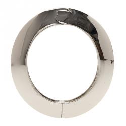 Alexis Bittar Crystal Silver Tone Bangle 
