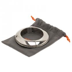 Alexis Bittar Crystal Silver Tone Bangle 