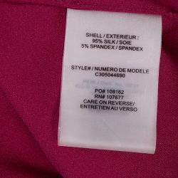 Alice + Olivia Burgundy Silk Pleated Sleeveless Top XS