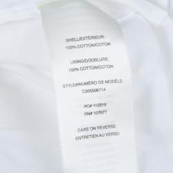 Pre Owned Alice + Olivia Myrtle White Lace Insert Pintucked Sleevless Cotton Dress M
