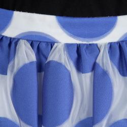 Alice + Olivia Camille Gathered Polka Dot Skirt S
