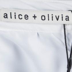 Alice + Olivia Camille Gathered Polka Dot Skirt S