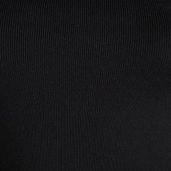 Alice + Olivia Black Rib Knit Off-Shoulder Sleeveless Cropped Top XS