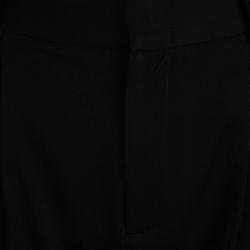 Alice + Olivia Black High Waist Pleat Detail Trousers M