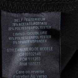 Alice + Olivia Black High Waist Pleat Detail Trousers M