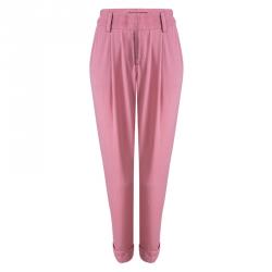 Pre Owned Alice + Olivia Pastel Pink Pleat Detail Arthur Pants M