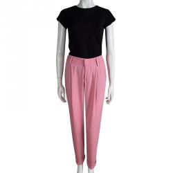 Pre Owned Alice + Olivia Pastel Pink Pleat Detail Arthur Pants M