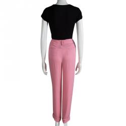 Alice + Olivia Pastel Pink Pleat Detail Arthur Pants S