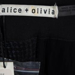 Alice + Olivia Antique Gold Sequin Embellished Pants S