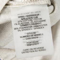 Alice + Olivia Metallic Beige Linen Cady Cuff Shorts XS