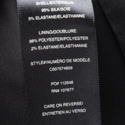 Pre Owned Alice + Olivia Marianna Black Printed Silk Belted Maxi Dress L