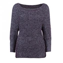 Alice + Olivia Plum Metallic Knit Top M