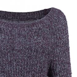 Alice + Olivia Plum Metallic Knit Top M