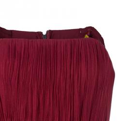 Alice + Olivia Kahlo Red Organza Ruffle Dress M
