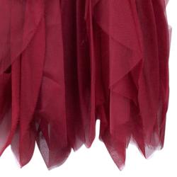 Alice + Olivia Kahlo Red Organza Ruffle Dress M