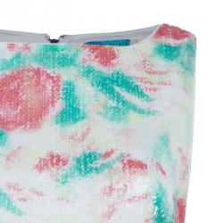 Alice + Olivia Rosie Sleeveless Sequin Peplum Top S