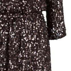 Pre Owned Alice + Olivia Preston Brown Sequin Dress S
