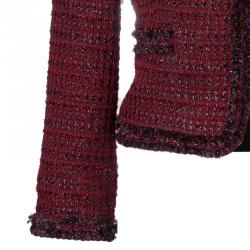 Alice + Olivia Red Tweed Blazer XS