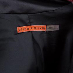 Alice + Olivia Red Tweed Blazer XS