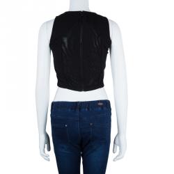 Alice+Olivia Pire Black Crop Top S