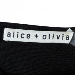 Alice+Olivia Pire Black Crop Top S