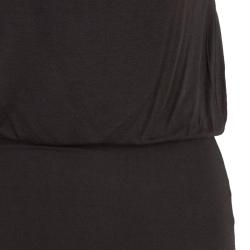 Alice + Olivia Base rown Smocked-Waist Dress XS
