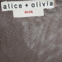 Alice + Olivia Base rown Smocked-Waist Dress XS