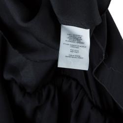 Pre Owned Alice + Olivia Martine Black Halter Neck Pleated Dress M