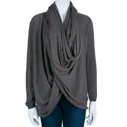 Alice + Olivia Drape Wrap Around Knit Cardigan XS