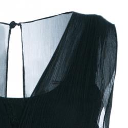 Pre Owned Alice + Olivia Black Lace Insert Maxi Dress M