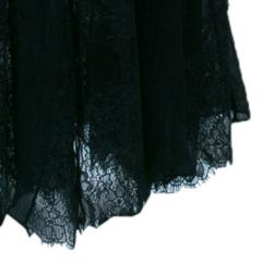 Pre Owned Alice + Olivia Black Lace Insert Maxi Dress M